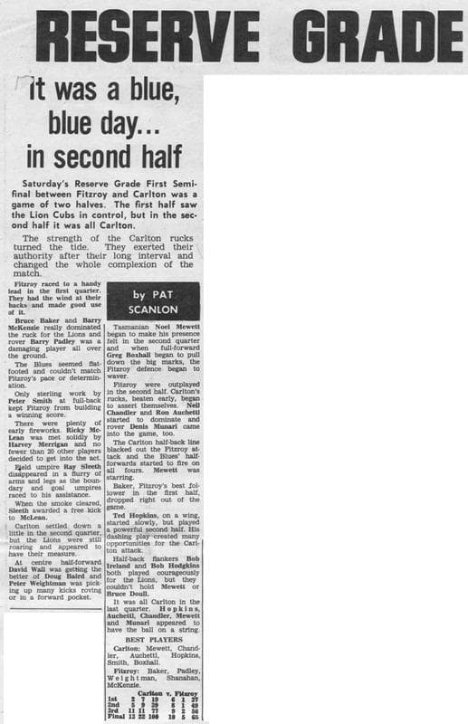 1969 Reserves
