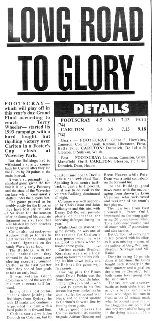 1993 Pre-Season